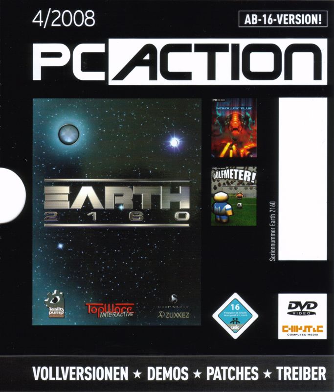 Front Cover for Earth 2160 (Windows) (PC Action 4/2008 covermount)