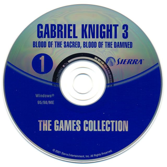 Media for Gabriel Knight 3: Blood of the Sacred, Blood of the Damned (Windows) (The Games Collection release): Disc 1/3