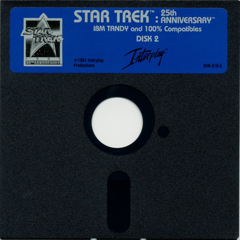 Media for Star Trek: 25th Anniversary (DOS) (5.25" Floppy Disk release): Disk 2