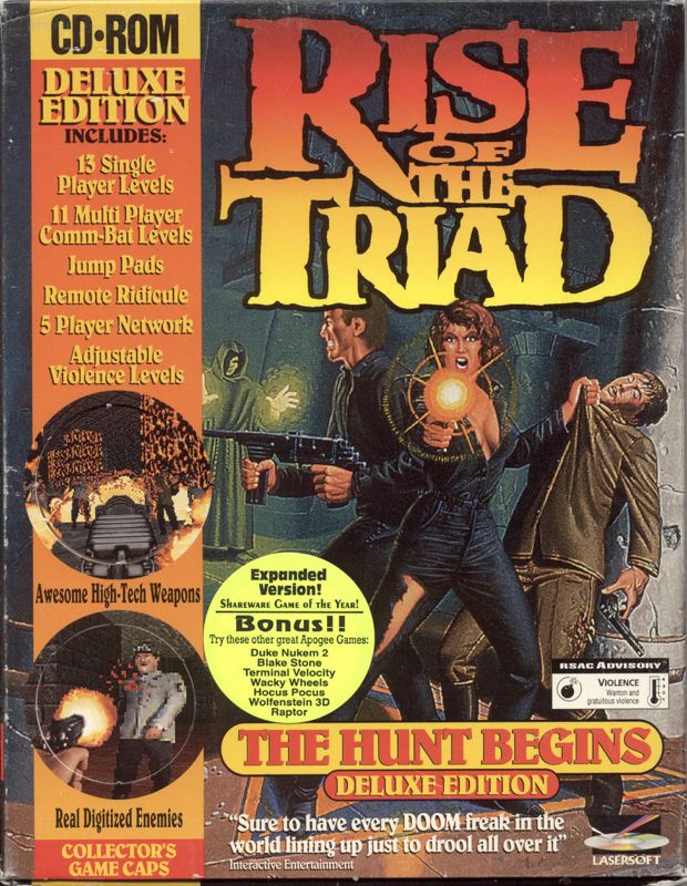 Front Cover for Rise of the Triad: The HUNT Begins (Deluxe Edition) (DOS)