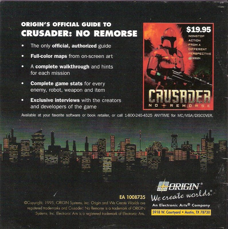 Other for Crusader: No Remorse (DOS): Jewel Case - Reverse Front