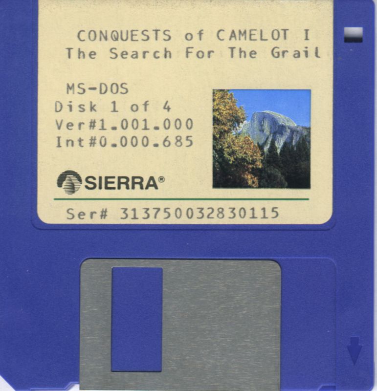 Media for Conquests of Camelot: The Search for the Grail (DOS): Disk 1/4