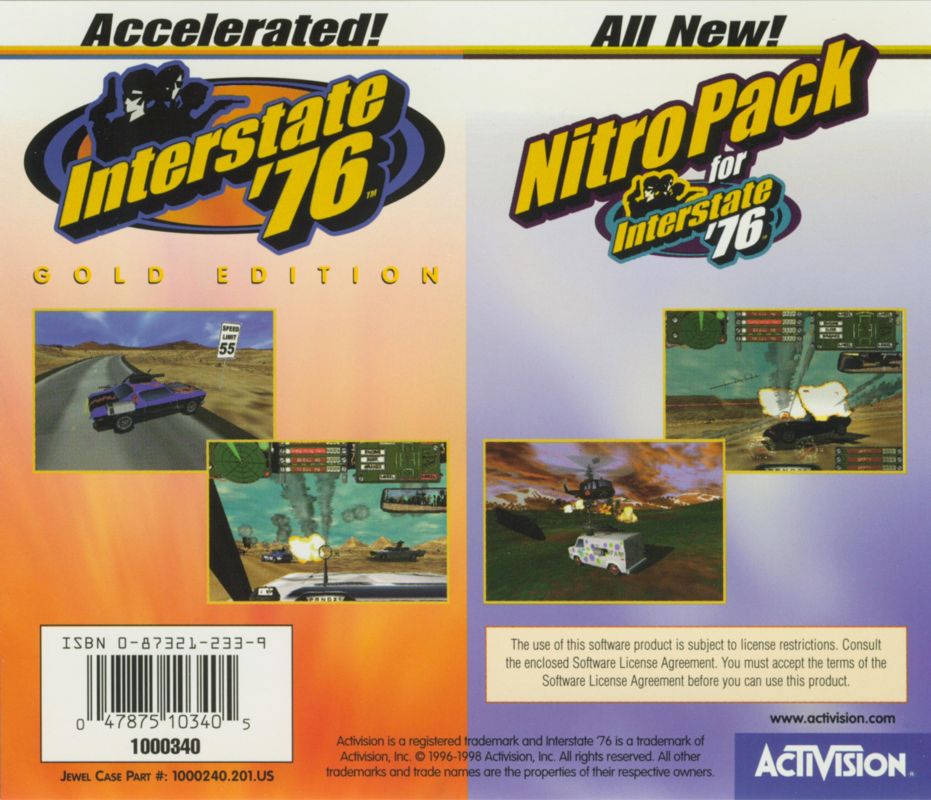 Other for The Interstate '76 Arsenal (Windows): Jewel Case - Back