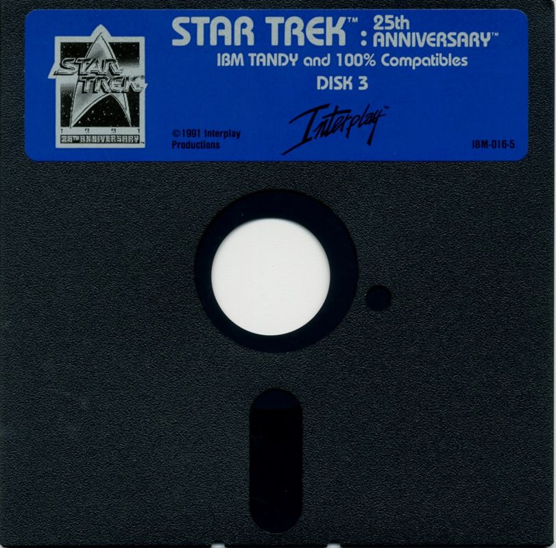 Media for Star Trek: 25th Anniversary (DOS) (5.25" Floppy Disk release): Disk 3