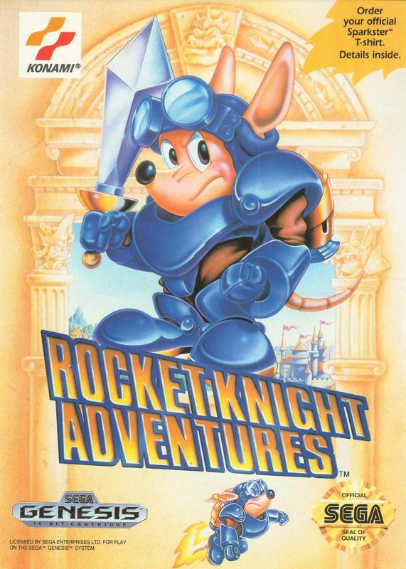 Front Cover for Rocket Knight Adventures (Genesis)