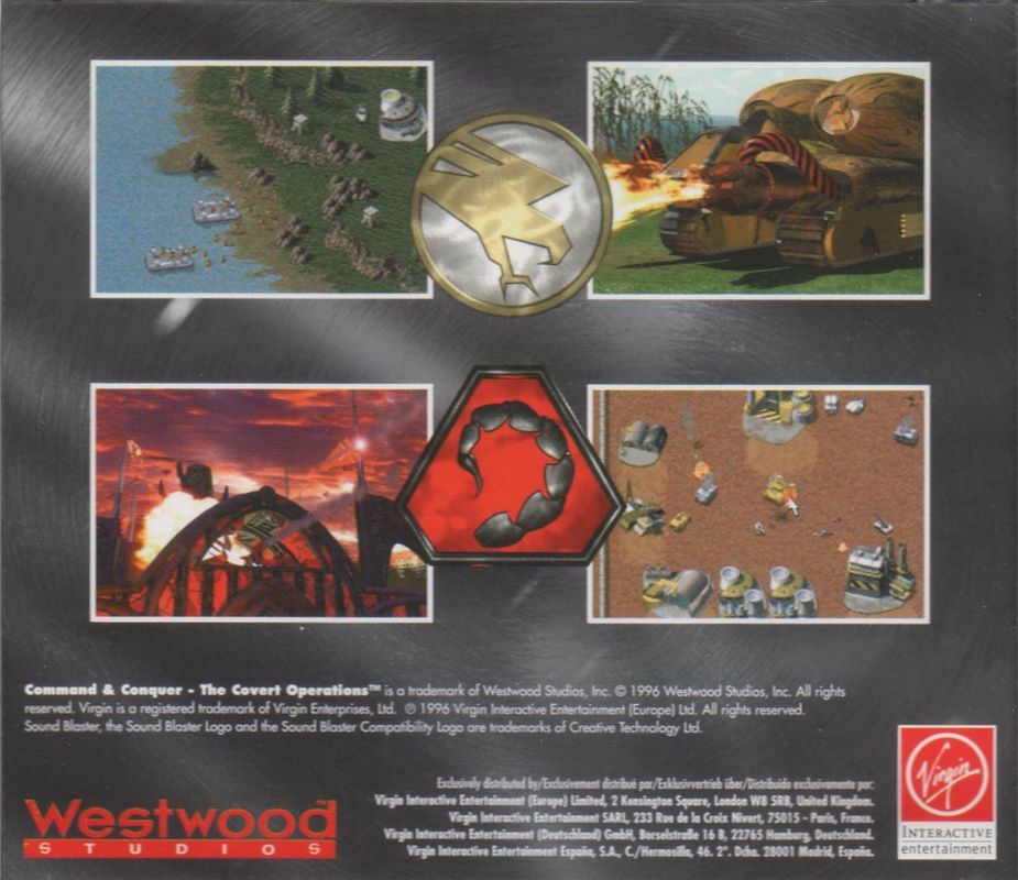 Other for Command & Conquer: The Covert Operations (DOS): Jewel Case - Back