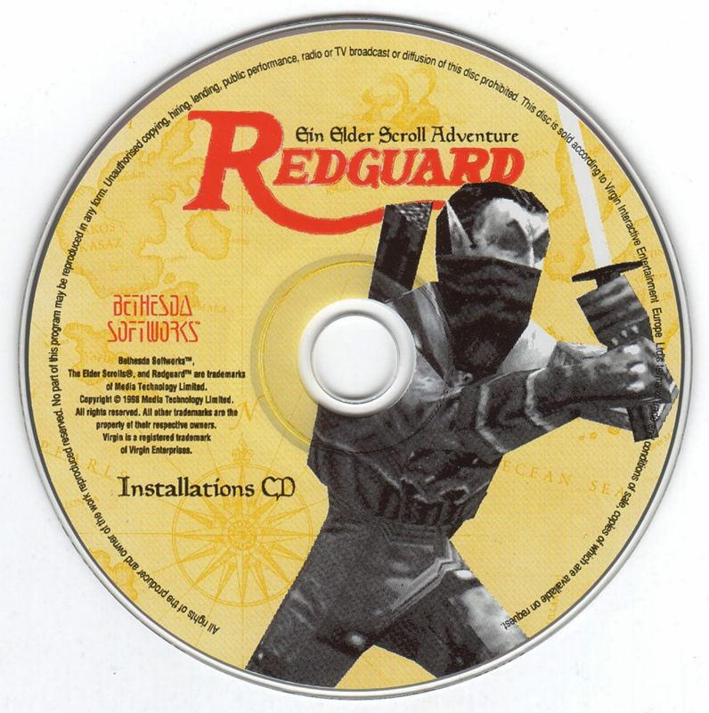 Media for The Elder Scrolls Adventures: Redguard (Windows): Install CD