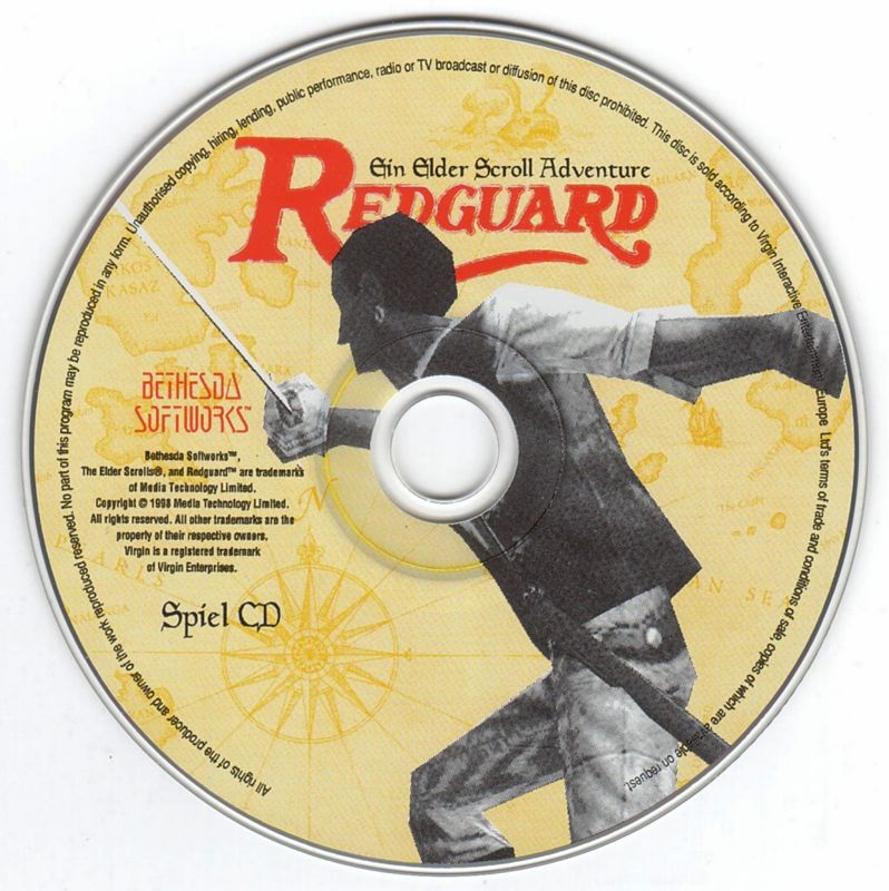 Media for The Elder Scrolls Adventures: Redguard (Windows): Game CD