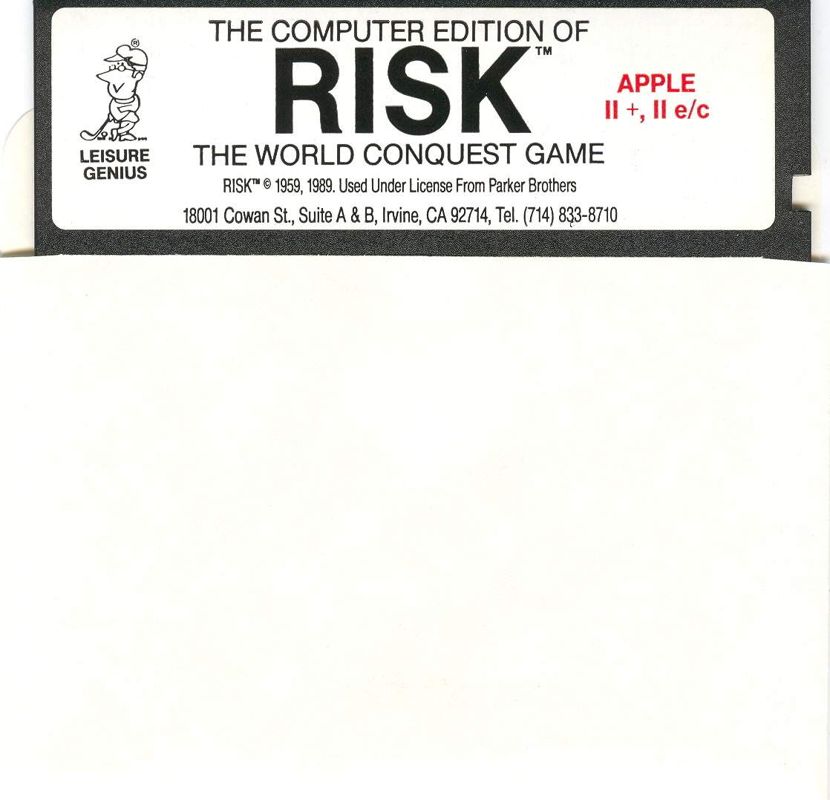 Media for The Computer Edition of Risk: The World Conquest Game (Apple II)