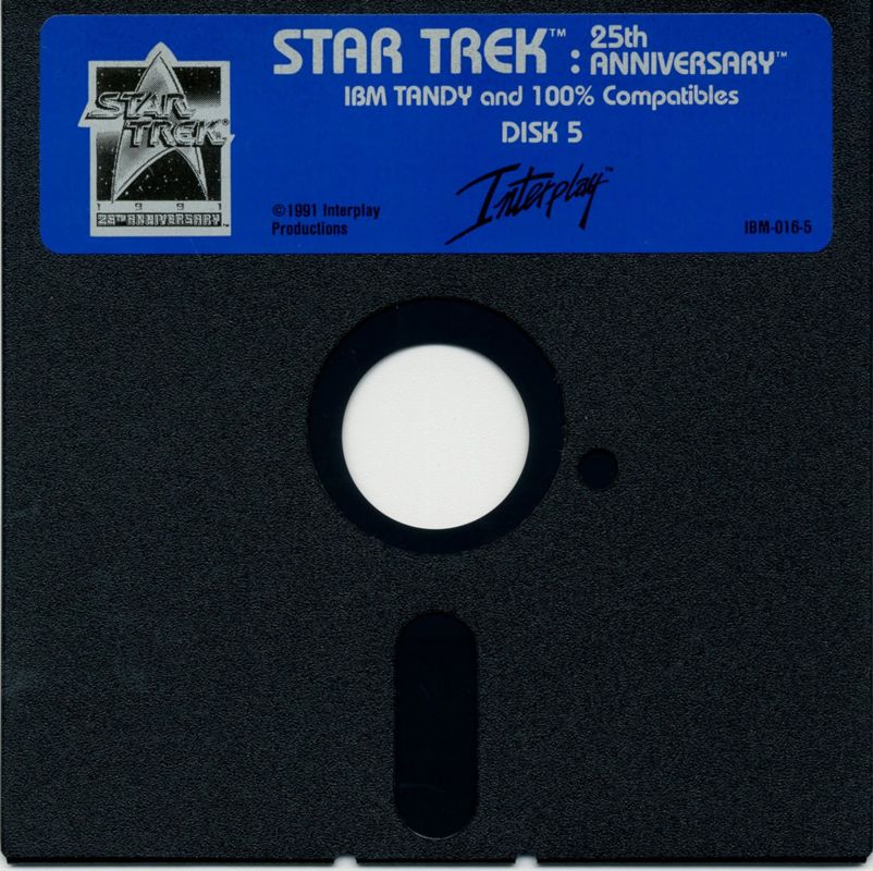 Media for Star Trek: 25th Anniversary (DOS) (5.25" Floppy Disk release): Disk 5