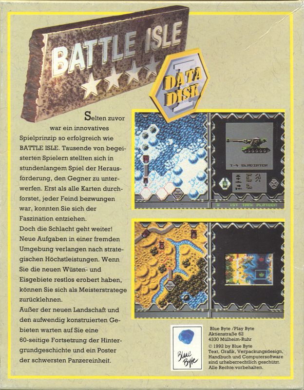 Back Cover for Battle Isle: Scenario Disk Volume One (Amiga)