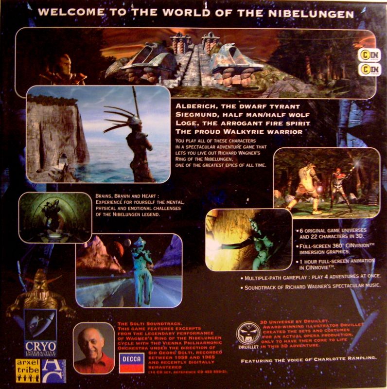 Back Cover for Ring: The Legend of the Nibelungen (Windows)