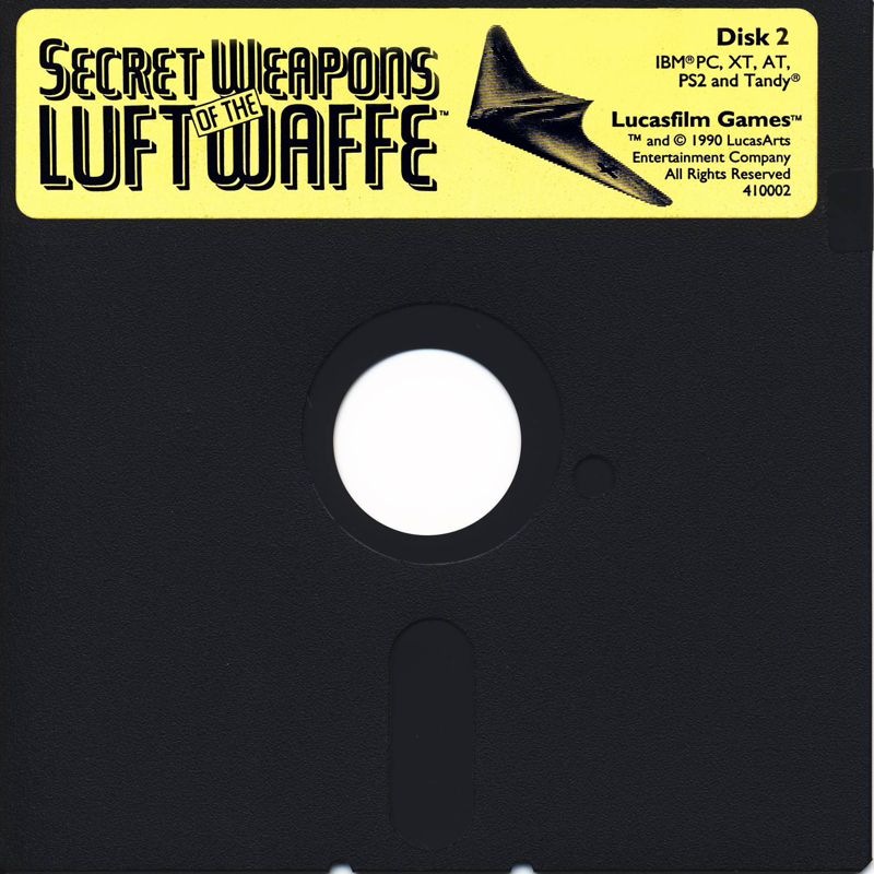 Media for Secret Weapons of the Luftwaffe (DOS) (5.25 disk release (alternate sticker)): Disk 2
