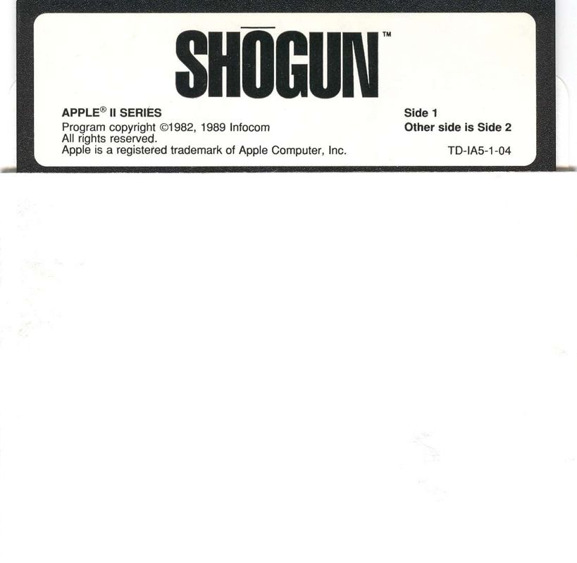 Media for James Clavell's Shōgun (Apple II): 1/3