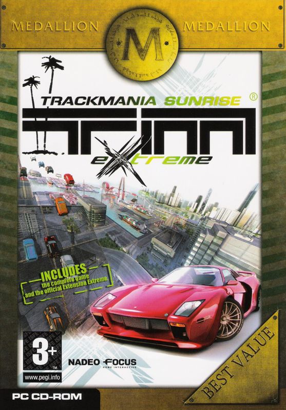 Front Cover for TrackMania Sunrise eXtreme (Windows) (Medallion release)