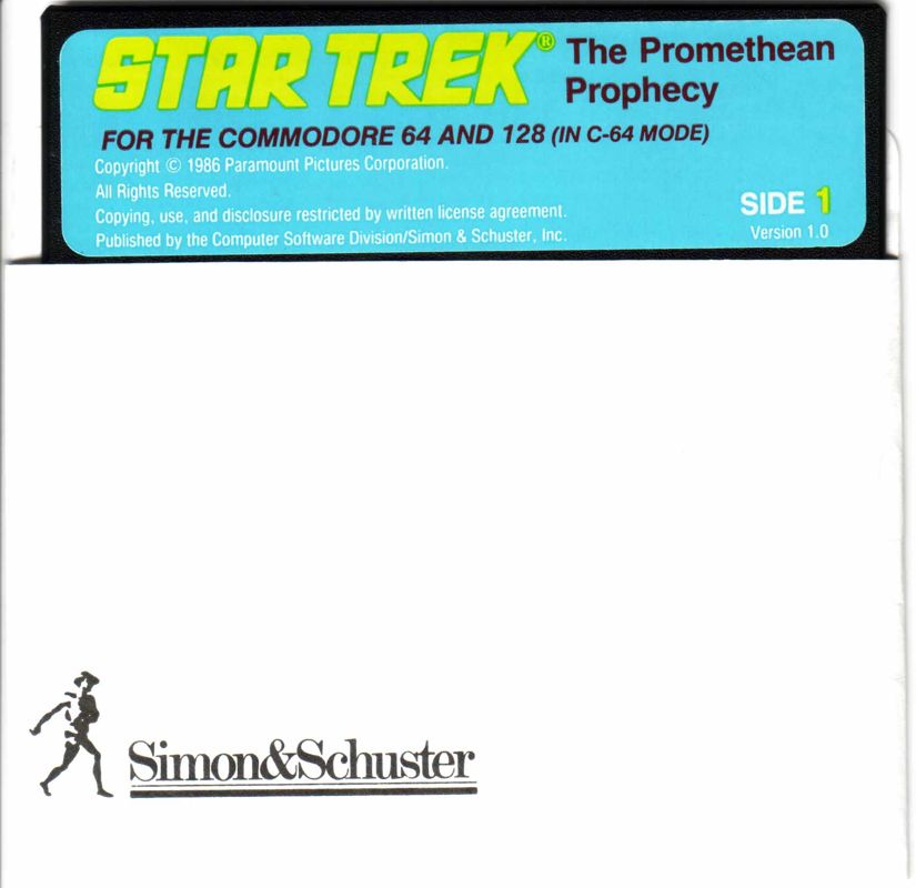 Media for Star Trek: The Promethean Prophecy (Commodore 64) (Hardcover Folder)