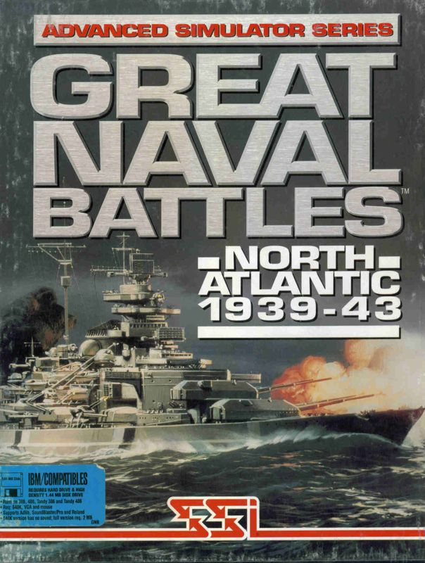 Front Cover for Great Naval Battles: North Atlantic 1939-43 (DOS) (3.5" Disk Release)