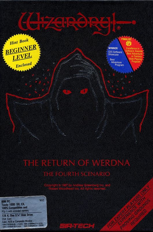 Front Cover for Wizardry: The Return of Werdna - The Fourth Scenario (PC Booter)