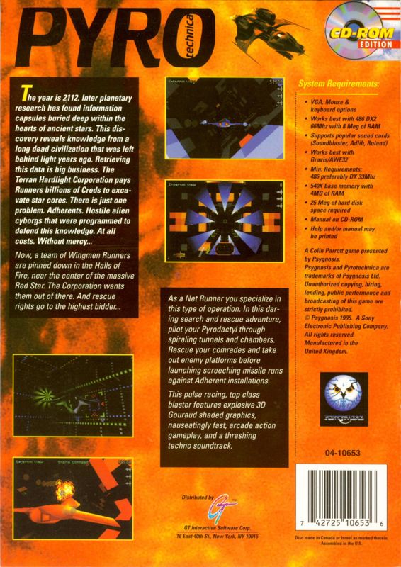 Back Cover for Pyrotechnica (DOS) (CD-ROM Edition)
