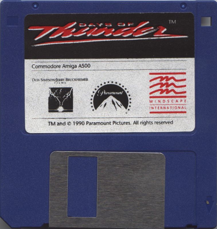 Media for Days of Thunder (Amiga)
