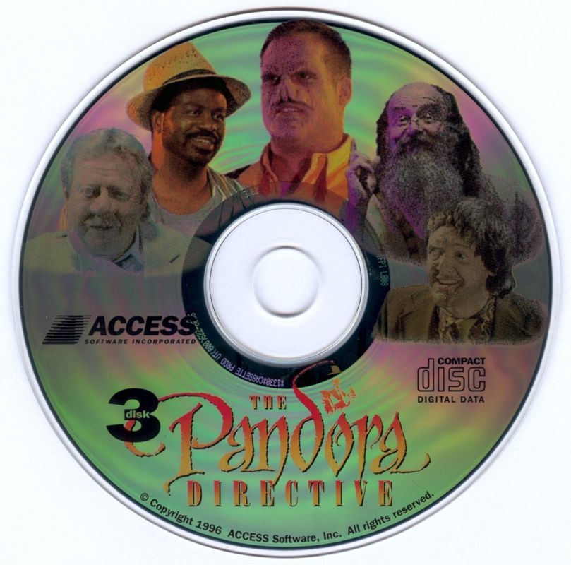 Media for The Pandora Directive (DOS): Disc 3