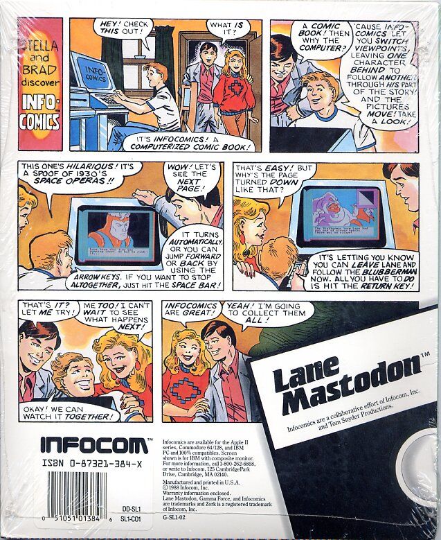 Back Cover for Lane Mastodon vs. the Blubbermen (Commodore 64) (Folder packaging)