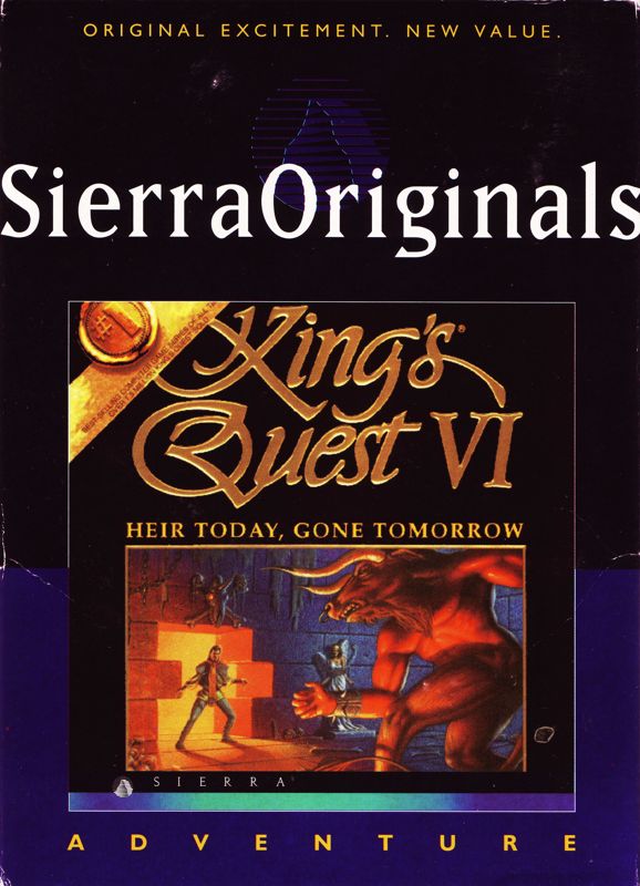 Front Cover for King's Quest VI: Heir Today, Gone Tomorrow (DOS and Windows 3.x) (SierraOriginals release)