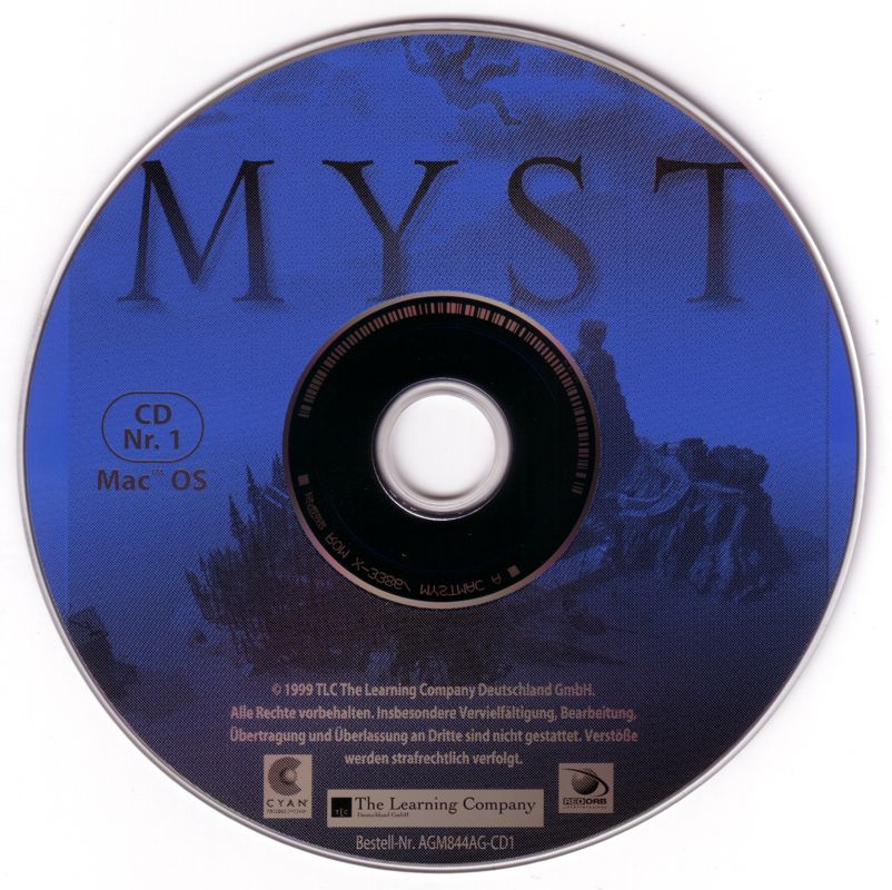 Media for Ages of Myst (Macintosh and Windows and Windows 3.x): Myst - Mac Disc