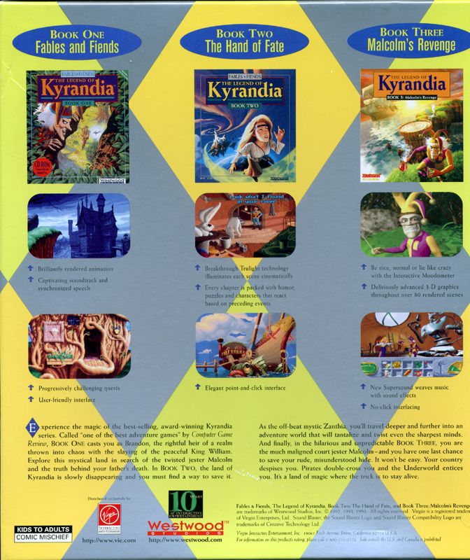 Back Cover for The Legend of Kyrandia: The Series (DOS)