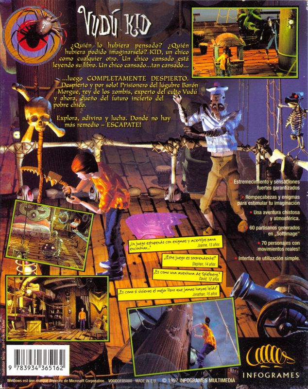 Back Cover for VooDoo Kid (Windows and Windows 16-bit)