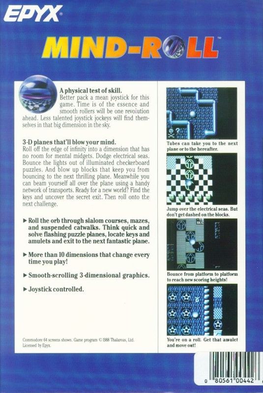 Back Cover for Mind-Roll (Amiga)
