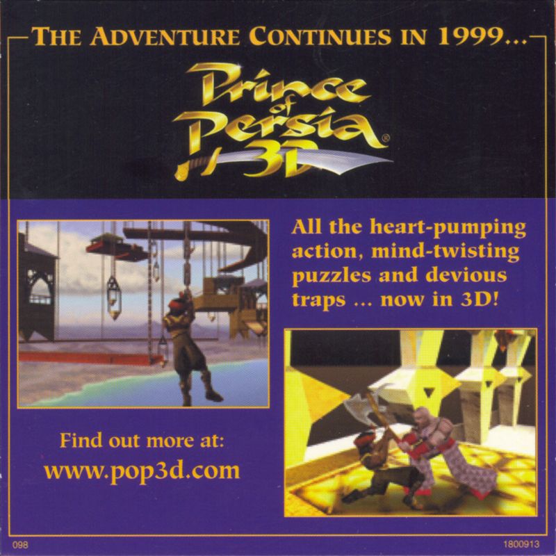 Other for Prince of Persia Collection (Macintosh and Windows) (Limited Edition): Sleeve - Back
