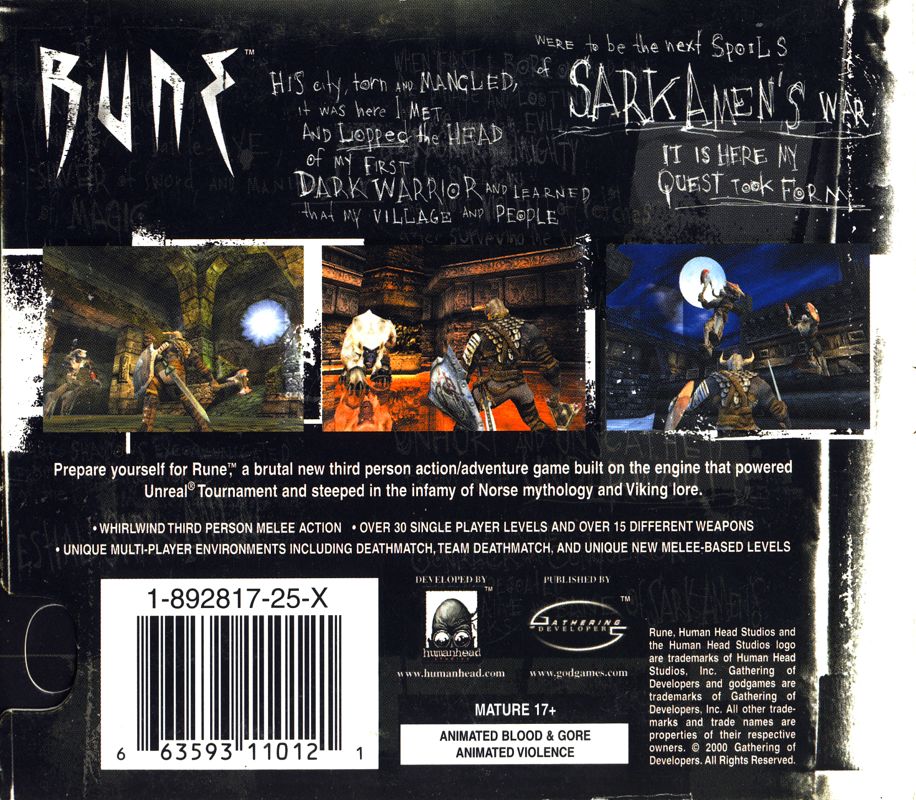 Other for Rune (Windows): Slipcase - Back