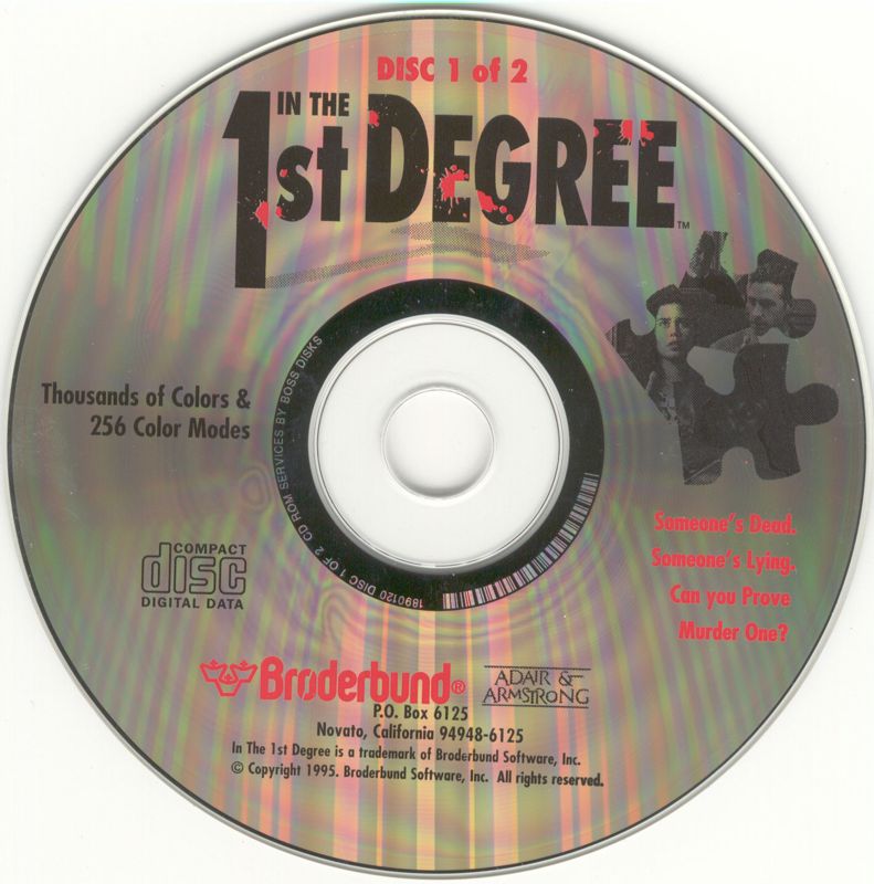 Media for In the 1st Degree (Windows 3.x): Disc 1/2