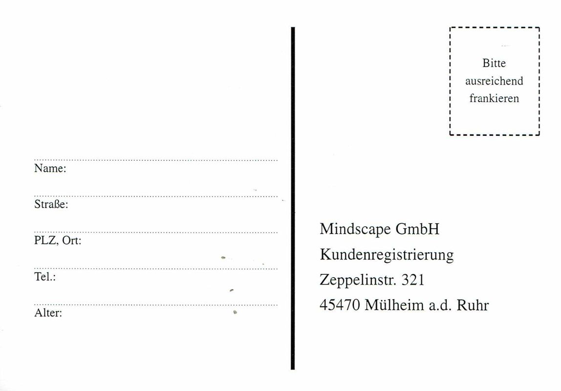 Extras for Azrael's Tear (DOS) (Cash & Carry Collection release): Registration Card - Front