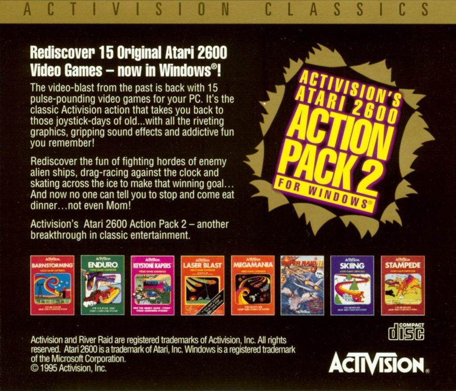 Other for Activision's Atari 2600 Action Pack 2 (Windows): Jewel Case - Back