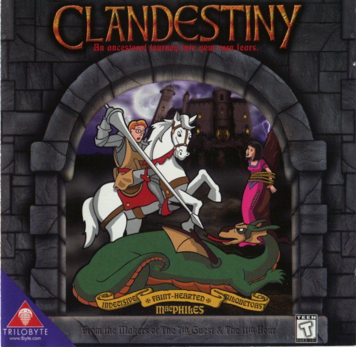Other for Clandestiny (Windows) (This cover has a transparent zone allowing to see the castle as background): Jewel Case - Front