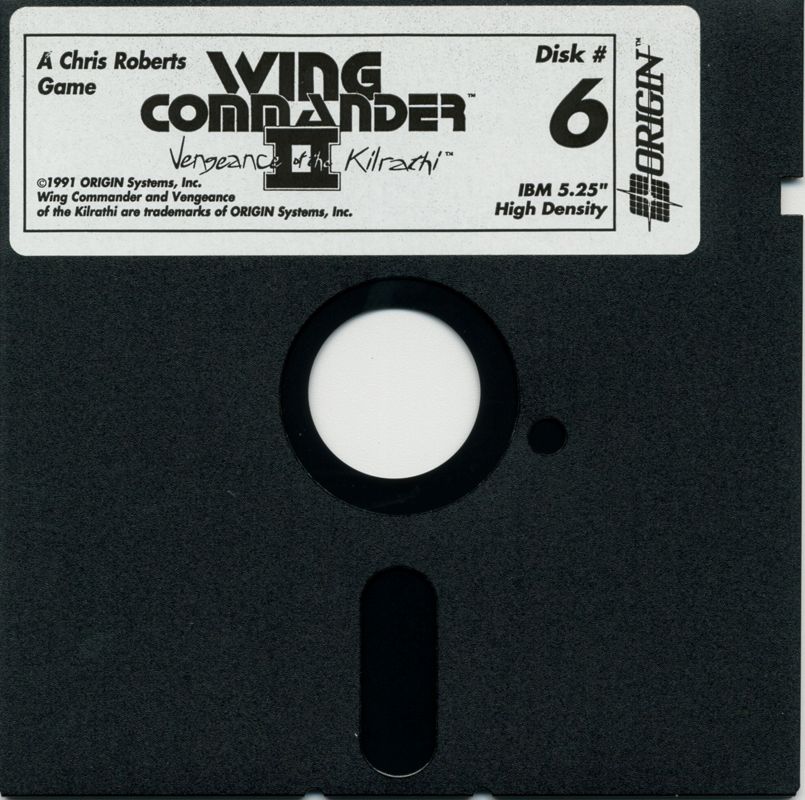 Media for Wing Commander II: Vengeance of the Kilrathi (DOS) (5.25" Disk release): Disk 6