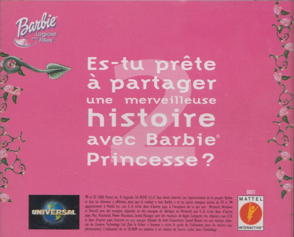 Other for Magic Fairy Tales: Barbie as Rapunzel (Macintosh and Windows and Windows 3.x): Jewel Case - Back