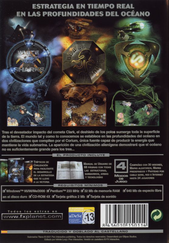 Back Cover for Submarine Titans (Windows)