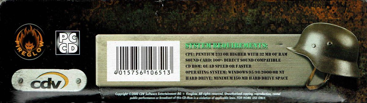 Spine/Sides for Sudden Strike (Limited Edition) (Windows): Bottom