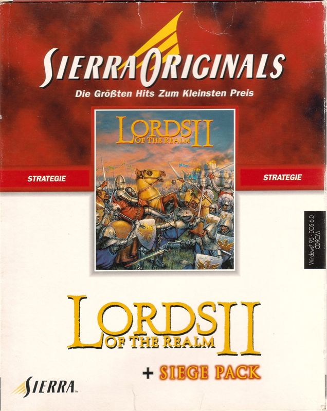 Front Cover for Lords of the Realm II + Siege Pack (DOS and Windows) (Sierra Originals release)