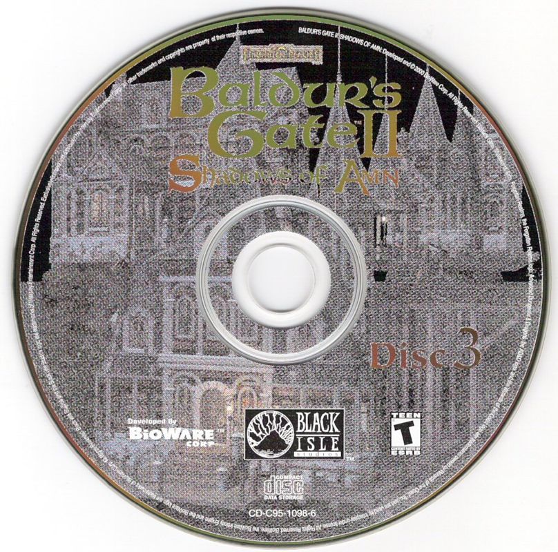 Media for Baldur's Gate II: Shadows of Amn (Collector's Edition) (Windows): Disc 3