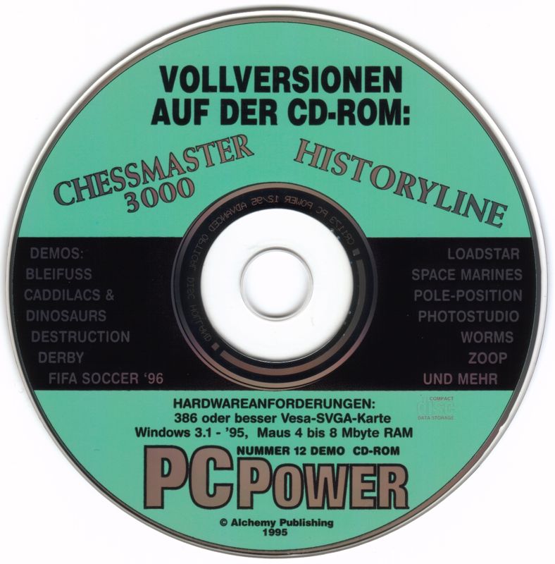 Media for The Chessmaster 3000 (Windows 3.x) (PC Power 12/95 covermount)