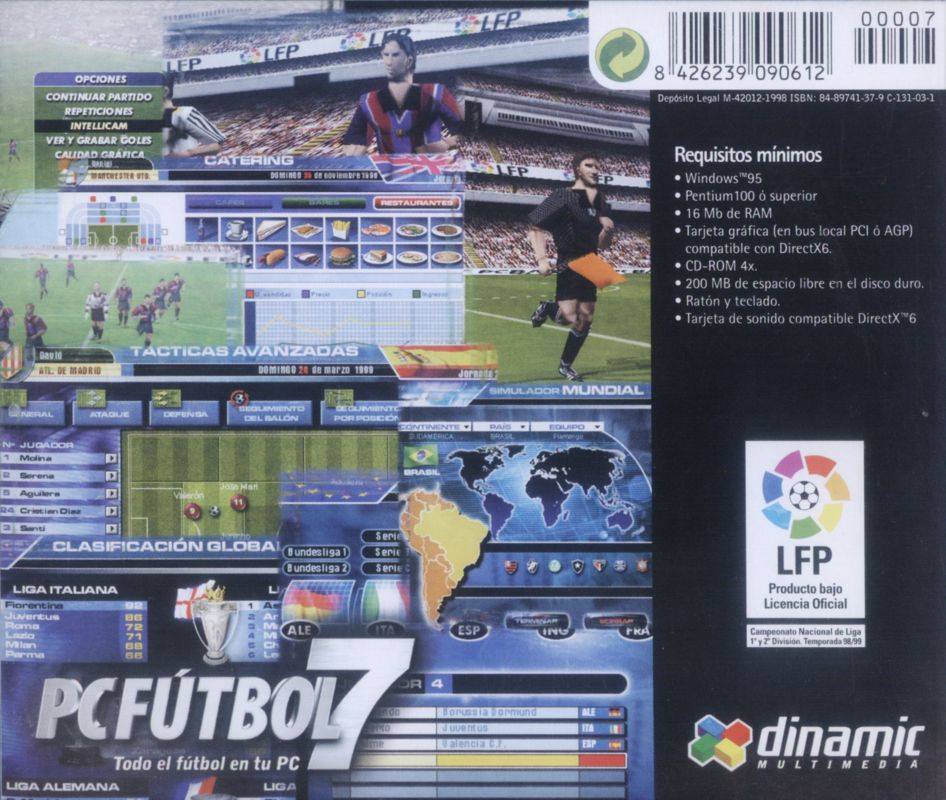 Other for PC Fútbol 7 (Windows): Jewel Case - Back