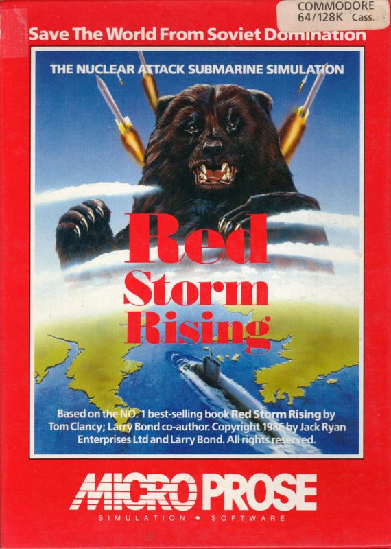 Front Cover for Red Storm Rising (Commodore 64) (Cassette Tape release)