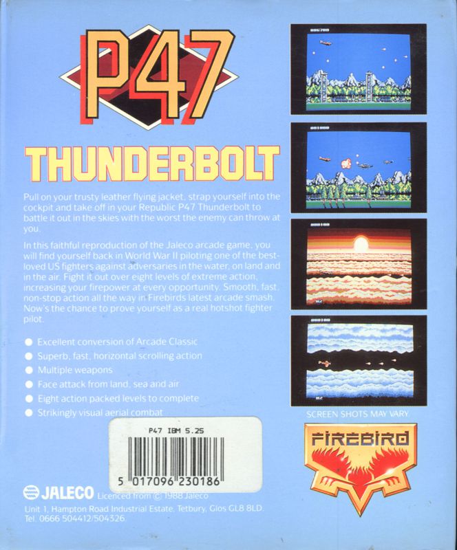 Back Cover for P47 Thunderbolt (DOS)