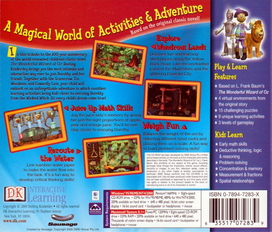 Oz: The Magical Adventure cover or packaging material - MobyGames