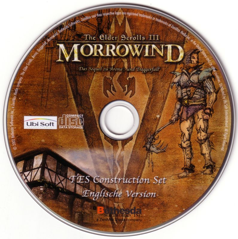 Media for The Elder Scrolls III: Morrowind (Windows) (German version): Construction Set Disc