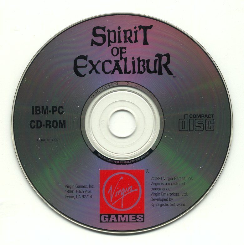Media for Spirit of Excalibur (DOS) (CD-ROM release)